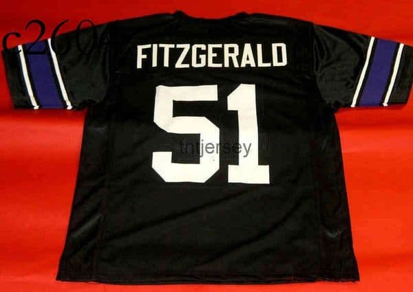 c2604 CHEAP CUSTOM PAT FITZGERALD NORTHWESTERN WILDCATS JERSEY or custom any name or number jersey