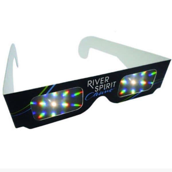 Disposable Paper Card Light Separation 3D Glasses Spectral Children's Drawing Special Interpretation Telescope