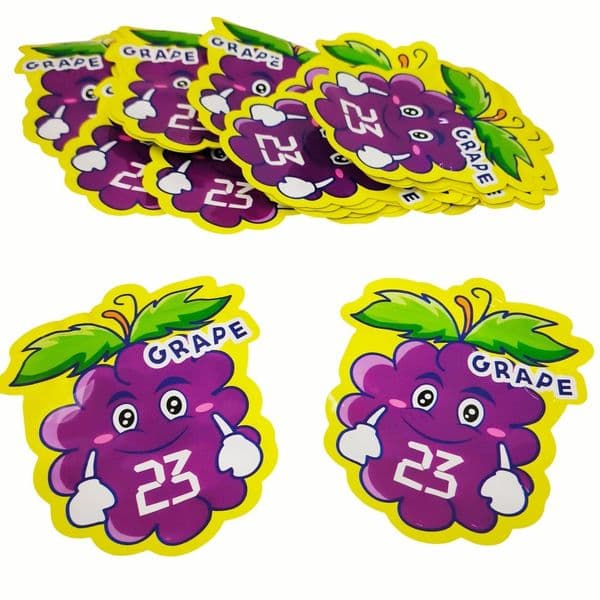 Grape Zipper Bags/mylar Bags - Great for Halloween Parties, Birthday Gifts, And More - Durable Plastic Storage Bags