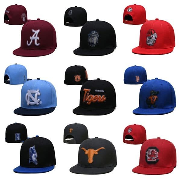 All Team Mix Color Fans NCAAA USA College Baseball Adjustable Hats toucas gorros Men Womens One Size Vintage Flat Sport Snapback Caps Letters A N Bone Chapeau