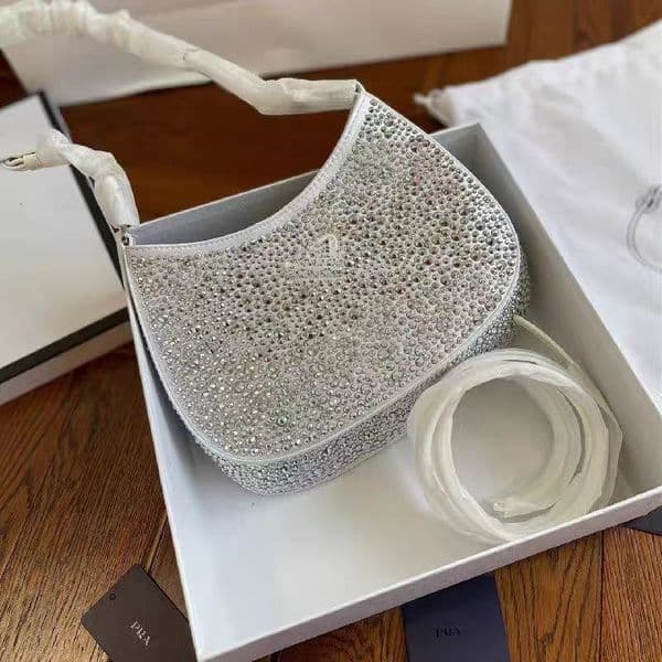 2026 New Diamond trend design Inlaid Evening Dress Bag for Women Designer Fashionable Shining Single Shoulder Crossbody Bag