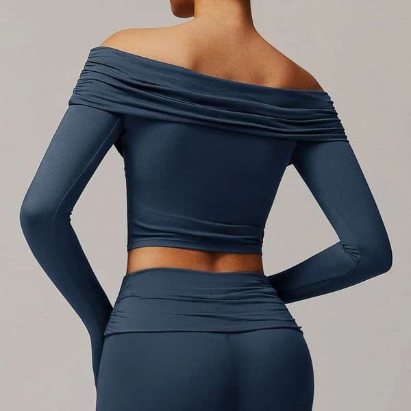 Sexy Long Sleeve Slim Fit Fiess Yoga Shirts Crop Top Women's Quick-drying Sport Tops Running Workout Women Gym Clothing