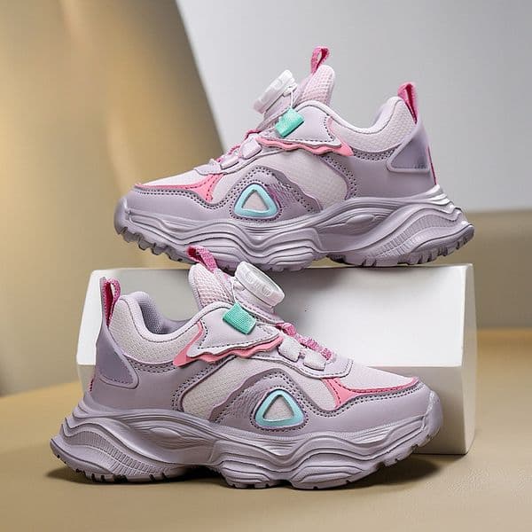 Luminous shoes, sports shoes, autumn and winter new leather waterproof fashionable trendy shoes, lightweight dad shoes, casual children's shoes
