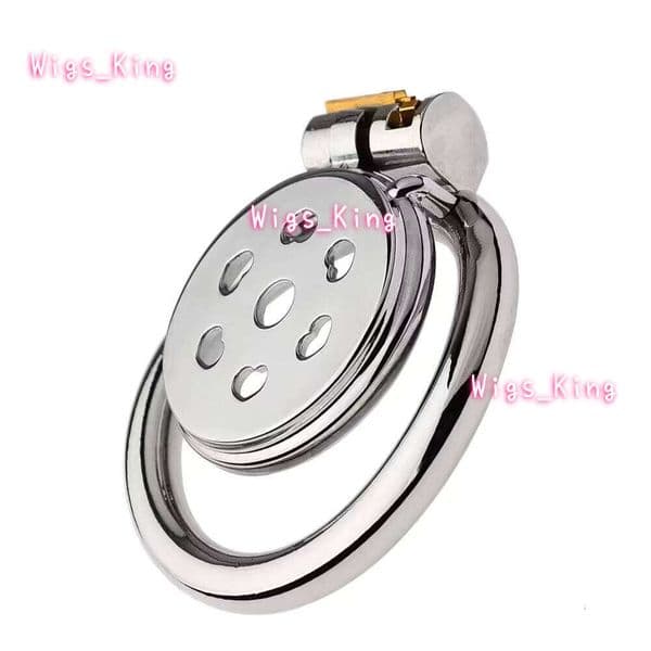 Stainless Steel Penis Lock BDSM Couple Game Tools Heart-shaped Hollow Out Chastity Cage for Men Masturbation