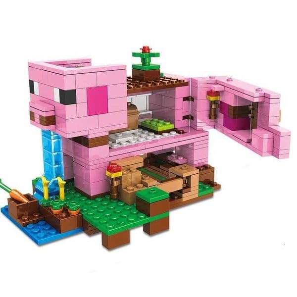 Cartoon Animal Diy Pink Pig House Building Block Educational Toy For Kids Gift W251120