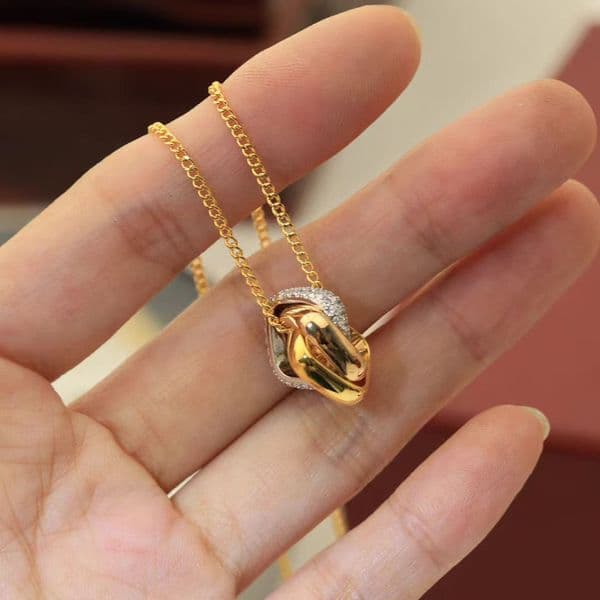 Pendant Necklaces Women Exclusive Love Pendant Necklaces Three color three ring block Pendant Necklace Designer Jewelry Accessories Gold Plated Hot Fashion Brand