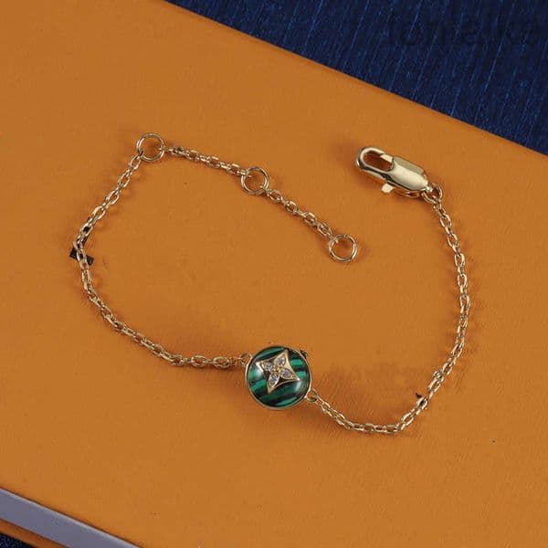 Jewelrys With BOX Green Diamond Ball Designer Charm Bracelets 18K Gold Plated Women Bangles Bracelet Wedding Engagement Jewelry Gift No Fade