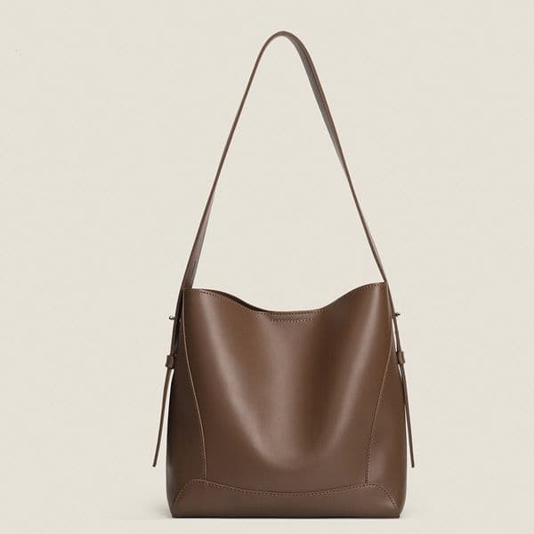 New Women's Bag Light Luxury Fashion Designer Bag Daily Large Capacity Bucket Bag Soft Leather Multi functional Shoulder Width Bag