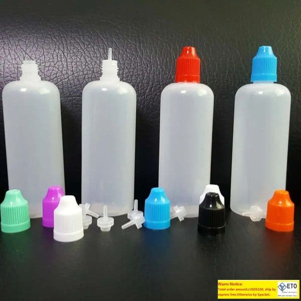 120ml Bottles PE Soft Translucent Empty PE Dropper 120 Ml Plastic Bottles With Long Thin Needle Tips Childproof Caps For Juice Liquid Oil Cosmetic Packaging Bottle LL
