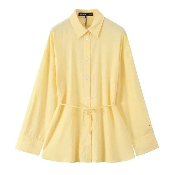 Womens plus size shirt with spring casual linen blend long sleeved simple womens button up and 250420