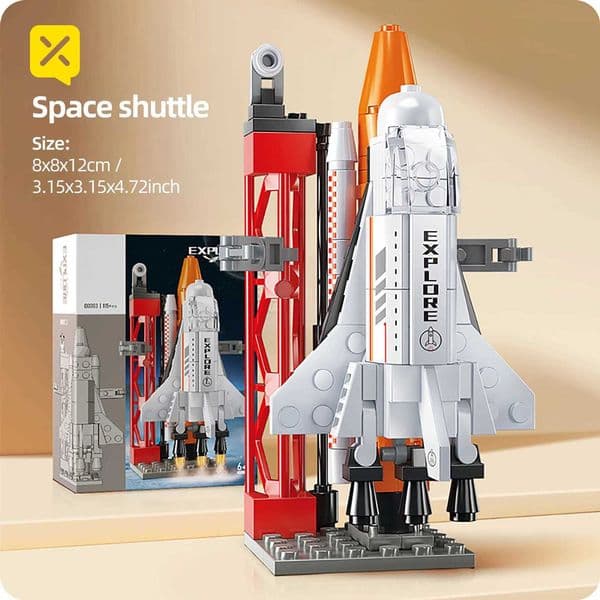 133PCS Aerospace Space Rocket Launch Center Base Puzzle Model Mini Building Blocks Assemble Bricks Children Christmas Toys W251120