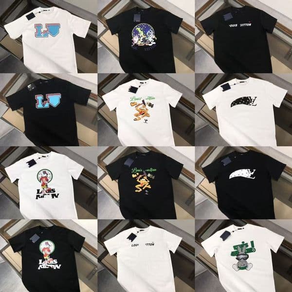 Designer Correct Version Luxury T-shirt 2025 Summer New Collection Cartoon Print Casual Loose Fit Unisex Short Sleeve