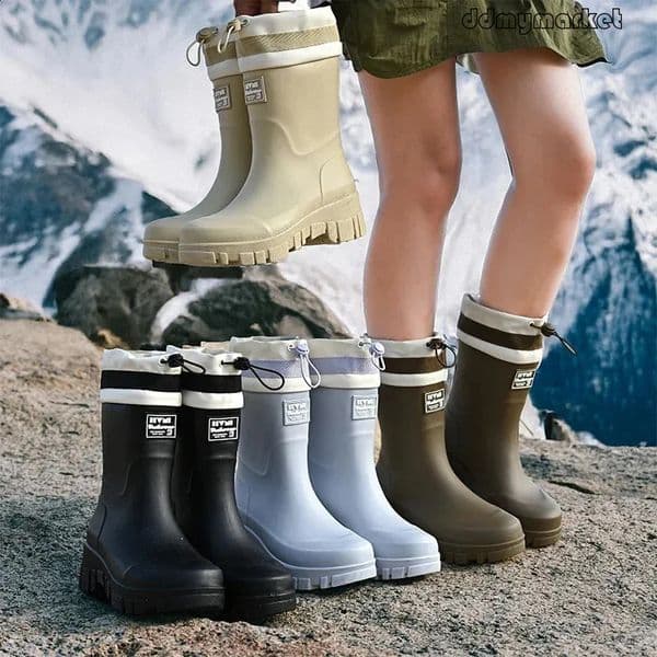 Family-sized Waterproof Non-slip Rain Boots Outdoor Activities Matching s for Adults Kids 250806 ddmymarket