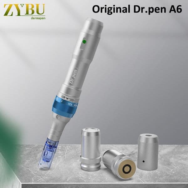 Authentic Dr Pen A6 Professional Dermapen Microneedling System Wireless Electric Derma Skin Care Tools Mesotherapy Kit with 2PCS 12Pin Cartridges Needles
