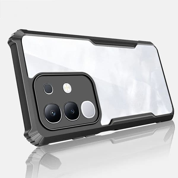 For Vivo T4 Case Anti-Yellowing TPU PC Dustproof Shockproof Airbag Cell Mobile Phone Cover for Vivo T4X T4R T4 T3 T2 T2X T1 PRO T3 T4 Ultra Lite 5G Transparent Case