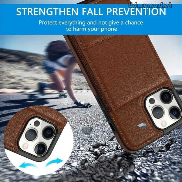 ddmymarket Leather Wallet Phone flash sale Case Card Holder for iPhone 15 14 13 12 Mini 11 Pro Max XS XR 7 8 Plus SE - Shockproof Cover