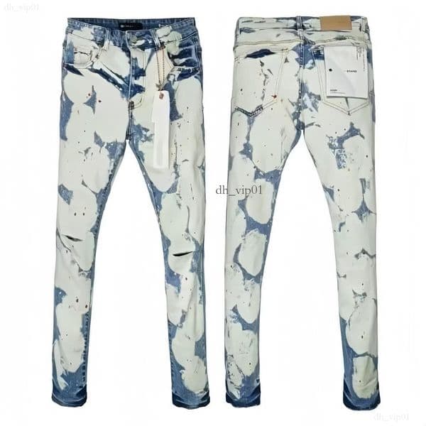3A Purple Jean Designer Jeans Denim Hole Cotton Print Pants Fashion Purples Shirt Cotton Breathable Straight Retro Motorcycle Biker High Quality Slim Fit Jeans ee4