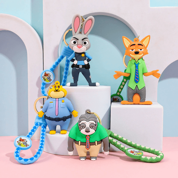 Crazy Animal City Keychains Fan Merchandise Cartoon Mascots Pendants Car Ornaments Small Rabbit Gifts Wholesale