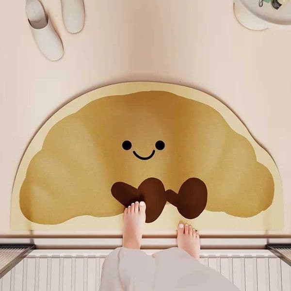 VIKAMA Half circar diatoeous earth absorbent quick drying carpet anti slip floor mat for bathro H251121