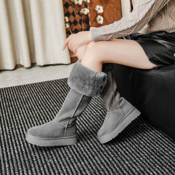 Christmas luxury gift autumn and winter thick soled knee high boots warm snow boots double wearing women shoe s shoes snow boots women s new designer shoes