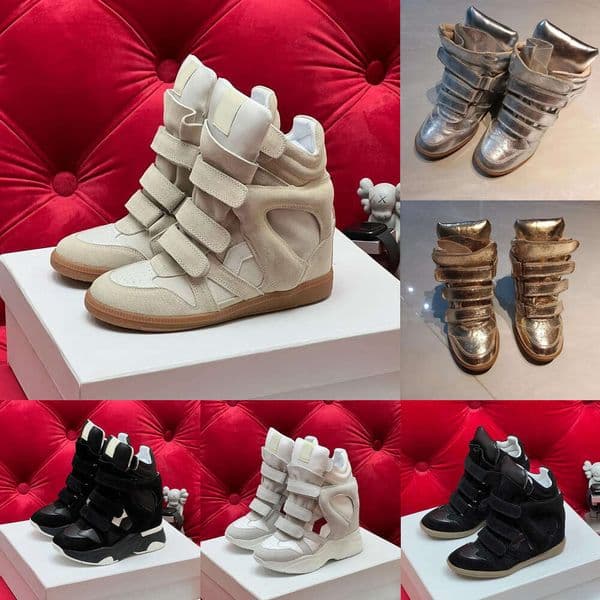 Genuine Leather Sneakers: Black Suede Wedge Fashion Sneakers with 6cm Heel, Casual Daily Shoes