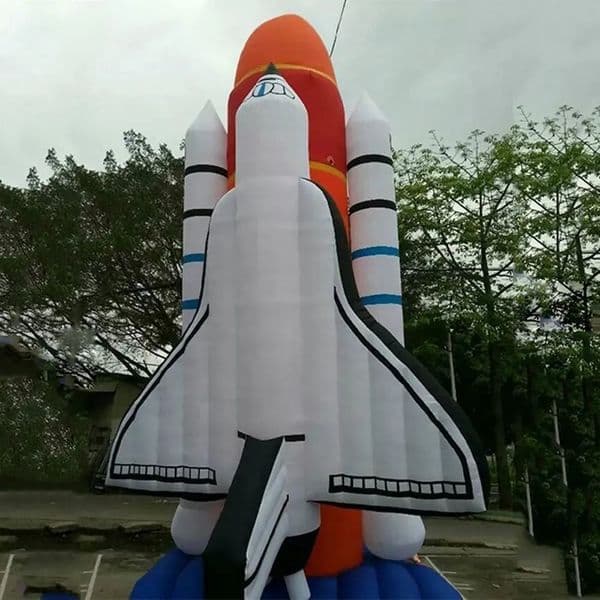 Free delivery 10m height (33ft) Large inflatable space shuttle with base giant rocket advertising spacecraft for event