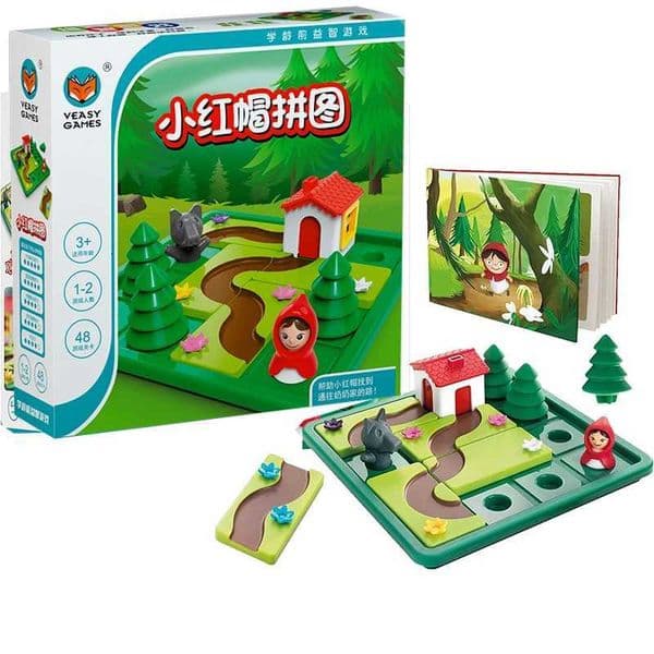Pig Board Game Little Red Riding Hood Smart HideSeek Board Games With Solution Skill-Building Puzzle Game Toy Children Gift Y251122