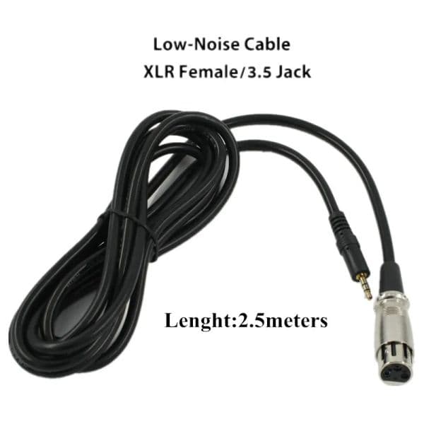 Microphone Cable XLR Female To 1/8" 3.5 Mm Jack Plug Male Audio Lead 2.5 M Computer Microphone Wire Cord