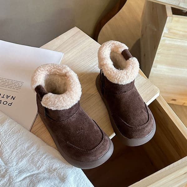 New designer shoes Children s Snow Boots Winter New Fleece Lined Thickened Girls Fur Boots Warm Non Slip Short Boots Boys Cotton Boots