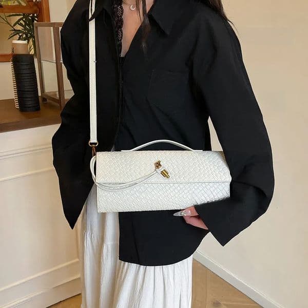hot sell Luxury Brand Designer New Woven Baguette Bags Texture Handbag Simple Soft Leather Single Shoulder Crossbody Women s Bag ddmySat