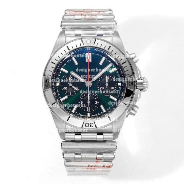 10A High-quality classic men's mechanical chronograph series designer watches Sapphire crystal glass, double-sided anti-glare watch lens 42mm