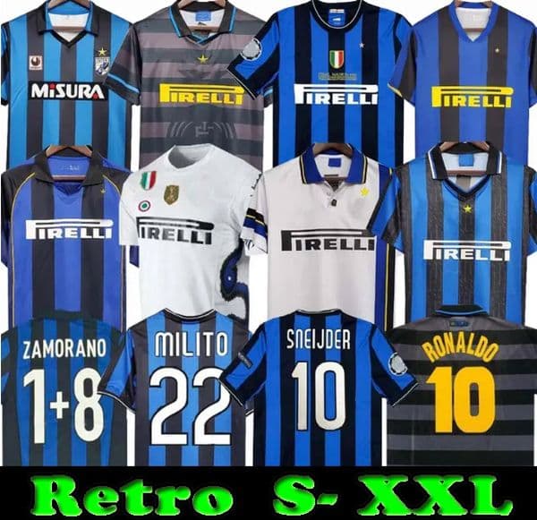 Retro Soccer jersey finals 2009 MILITO SNEIJDER ZANETTI Eto'o Football 97 98 99 95 96 Djorkaeff Baggio ADRIANO 10 11 07 08 09 BATISTUTA Zamorano RONALDO InTErS