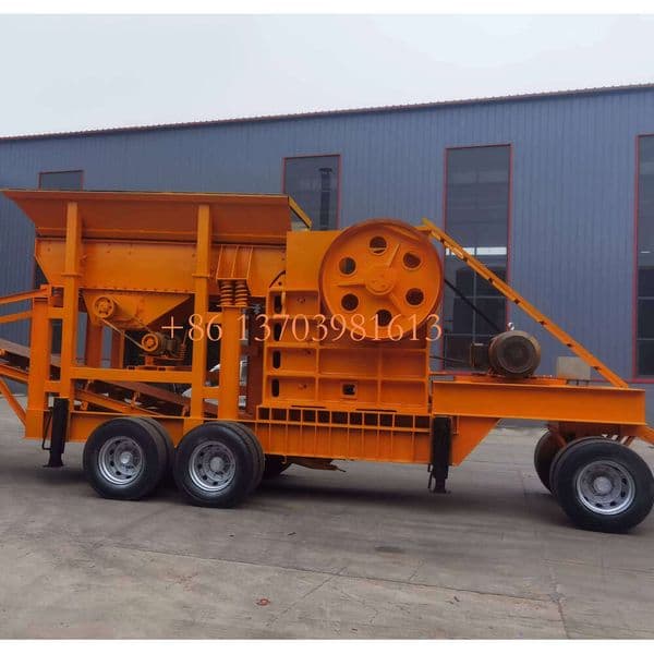 Mobile Crusher Plant Hard Rock Quartz Stone Gold Mine Jaw Crushing Production Line
