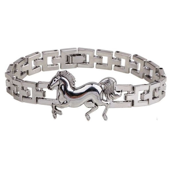 Temu minimalist and personalized galloping pony metal style watch buckle, bracelet, male high-end feeling