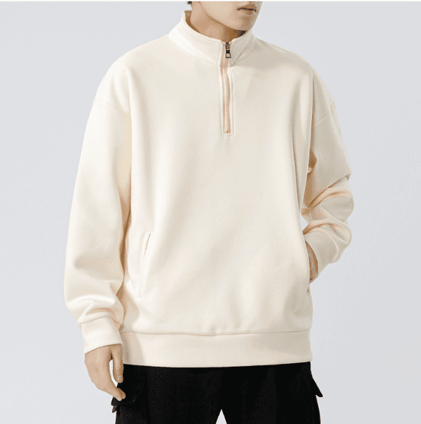 276 Turtleneck Sweatshirt for Men Autumn and Winter Thickened Loose Trendy Solid Color Casual