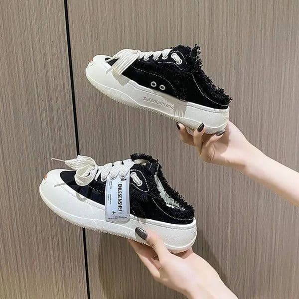 Ddmysports Women S Slippers And Ladies Sandals Mules Cute Canvas With Strap Slides Kawaii Shoes Korea Style Casual Premium But Cheap Outdoor Shoes