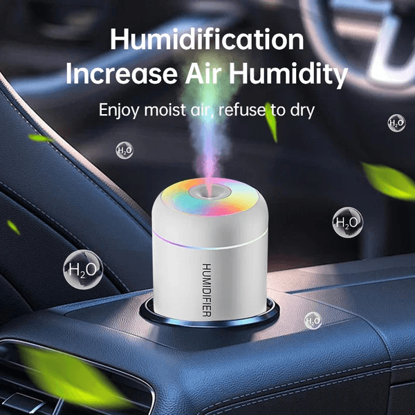 Mini Air Humidifier USB Electric Aroma Diffuser Essential Oil Purifier Aromatherapy Mist Maker LED Lights Humidifiers For Car Home Bedroom Desktop