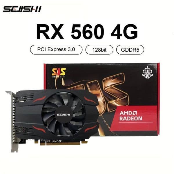 896 Stream Cores 14nm FinFET Technology SEJISHI AMD RX560 4GB GDDR5 Graphics Card