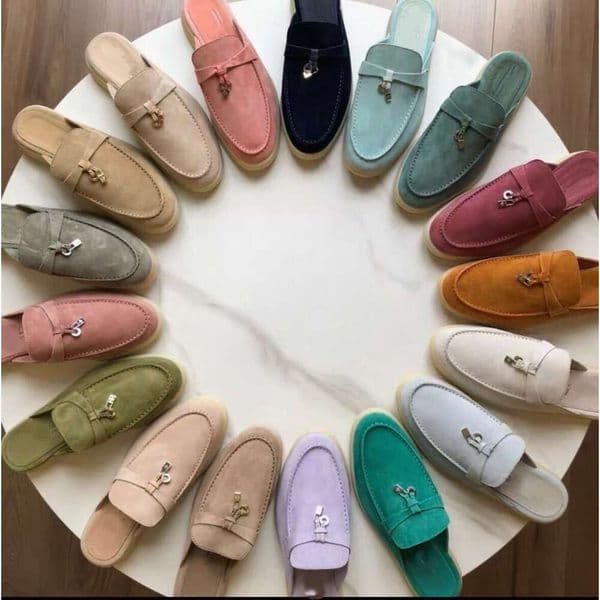 Luxury Mule Loafer clog sandal slipper Womens mens Slippers Flat 100% Suede Moccasin Size 35-45 Designer Shoe Summer Slip-Ons comfortable slide casual shoe slipper
