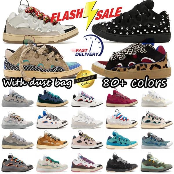 Free delivery Designer shoes Leather Curb Sneakers Dress Shoes Paris Men Women Extraordinary Casual Platform Sneaker Graffiti Leopard Outdoor Trainers 36-46