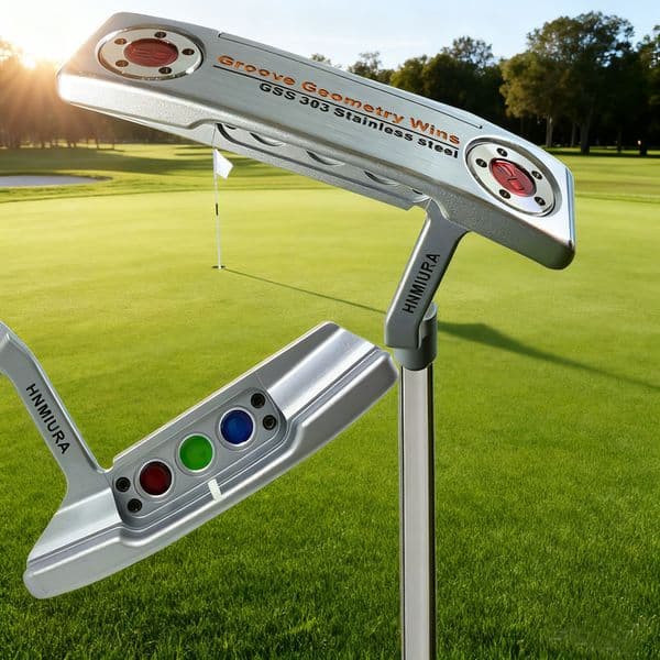 Golf Clubs Putter Right Handed Silver T-Shaped Golf Putter Length 33/34/35 Steel Shaft and Golf Grips+Golf Headcover