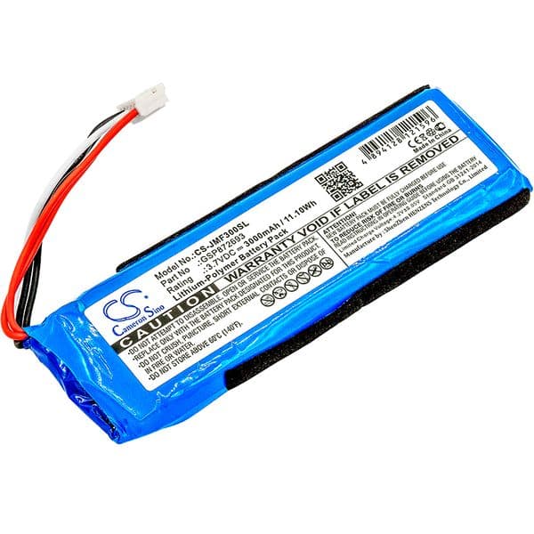 CS Li-Polymer Speaker Battery for JBL, 3.7 3000mAh,Compatible Models: Flip 3, Flip 3 Gray, Flip 3 Splashproof, JBLFLIP3GRAY