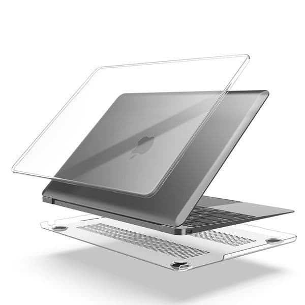 Compatible with MacBook Air 13-inch Transparent Protective Case, Crystal Textured Scratch-Resistant Shell for Apple Laptop, Slim and Portable Design