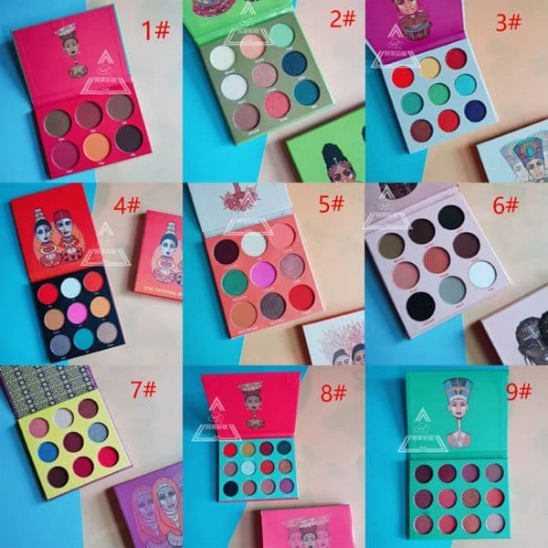 New Juvia's place Juvia Palette the same style magic nubian EyeShadow Palette Cleopatra eyeshadow Shimmery Pearl Swatches free shipping