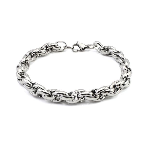 New Charm Stainless Steel Bracelet Classic Bohemian Sliver Bracelet Chain Bracelet for Women's Anniversary Gift Jewelry