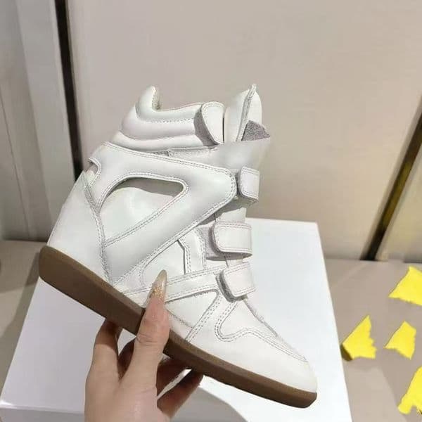 Chaussures Femme Autumn Winter Genuine Leather Plush Ankle For Woman Height Increasing High Top Cowboy Boots Buckle Botas with bag size 35-42