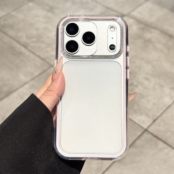 Phone case suitable for 17promax 17 pink 16pro high-end 15 full package anti drop 14pro ultra-thin transparent PM silicone