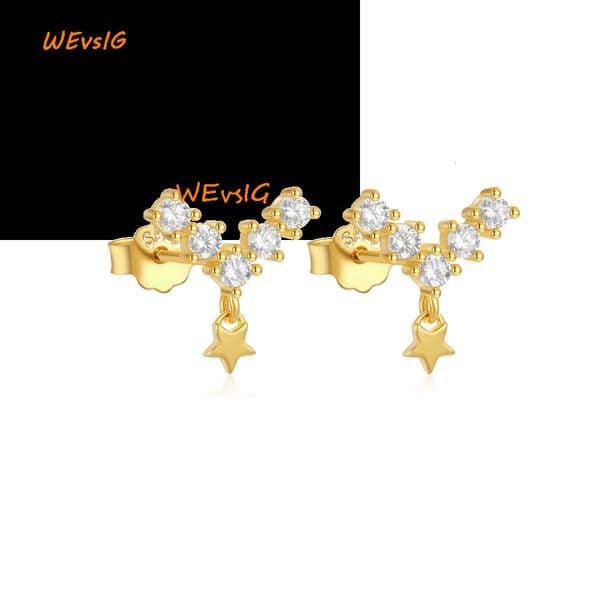 Fine Green Zircon Classic Vintage Sterling Silver Fashion Jewelry Stud Earrings