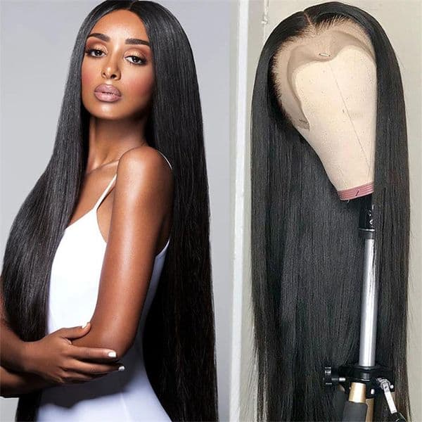 New Arrival Cross-Border Amazon Europe & US New Style Center-Parted Long Straight Hair Wig Women's Full-Head Wig