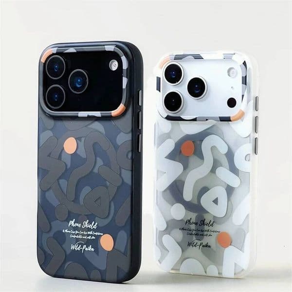 Geometric Graffiti MagSafe Phone Case For iPhone 17 16 15 14 13 12 Pro Max Plus Magnetic Wireless Charging Hard Shockproof Cover